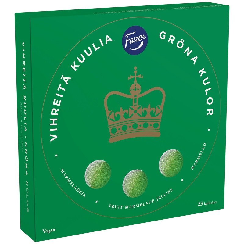 Vihreitä kuulia Fazer 500 g marmeladi