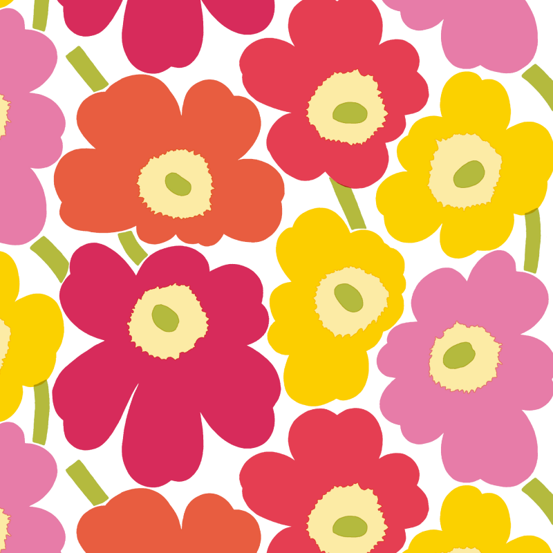 Lautasliina Marimekko 24 cm Mini Unikko pinkkikeltainen