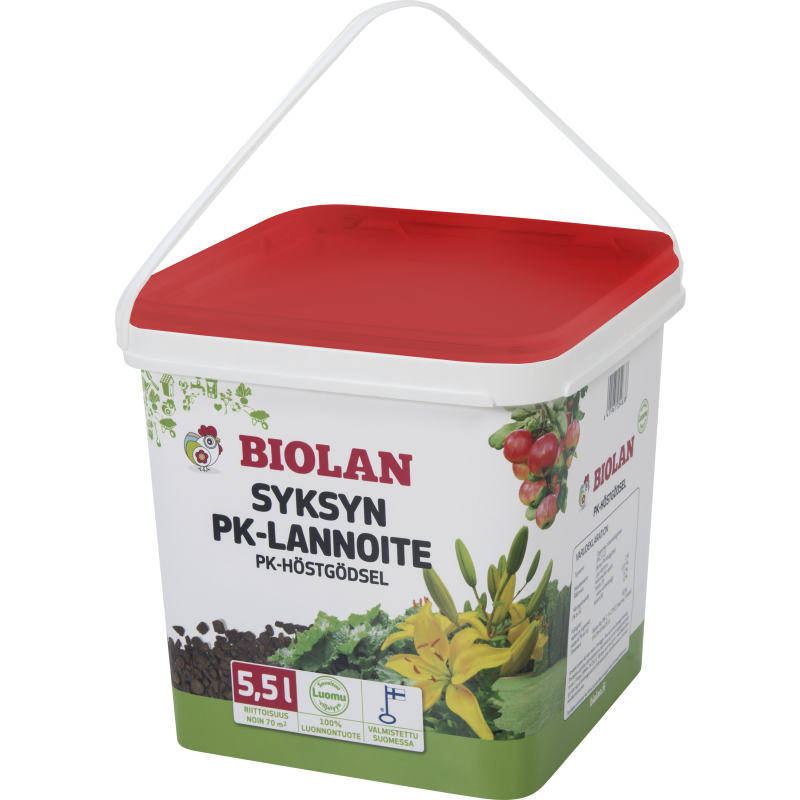 Syksyn PK-lannoite Biolan 5,5 l