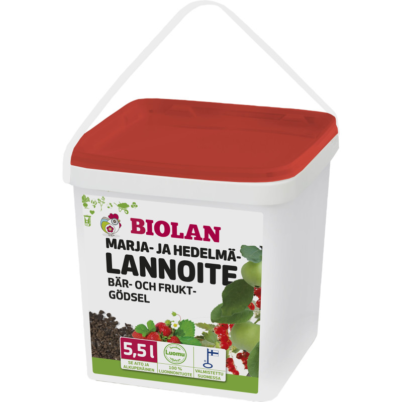 Marja- ja hedelmälannoite Biolan 5,5 l