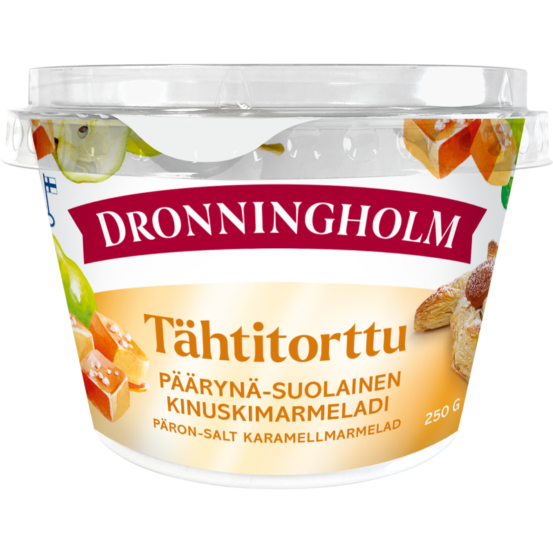 Päärynä-suolainen kinuskimarmeladi Dronningholm 250 g Tähtitorttu