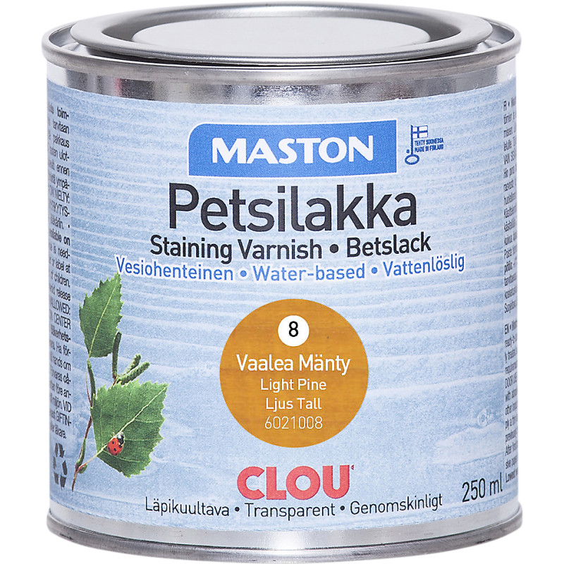 Petsilakka 250 ml Woodmix 8 vaalea mänty