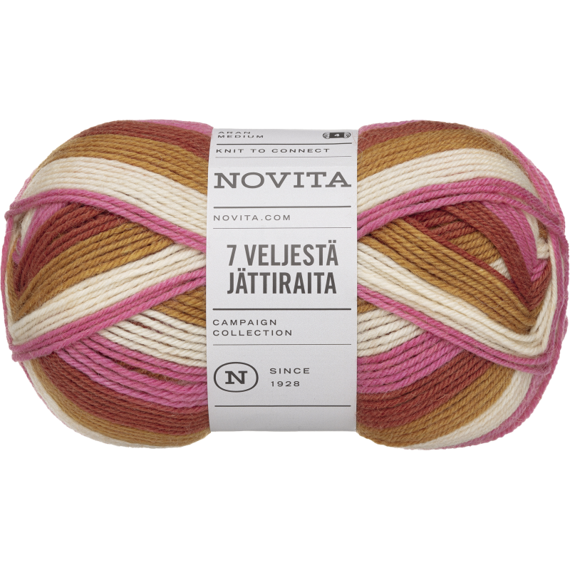 Lanka Novita 150 g 7 Veljestä Jättiraita