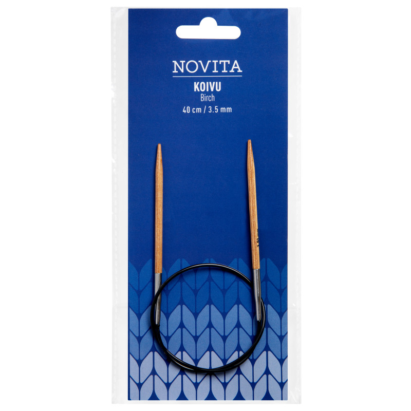 Pyöröpuikot Novita 40 cm 3,5 mm koivu