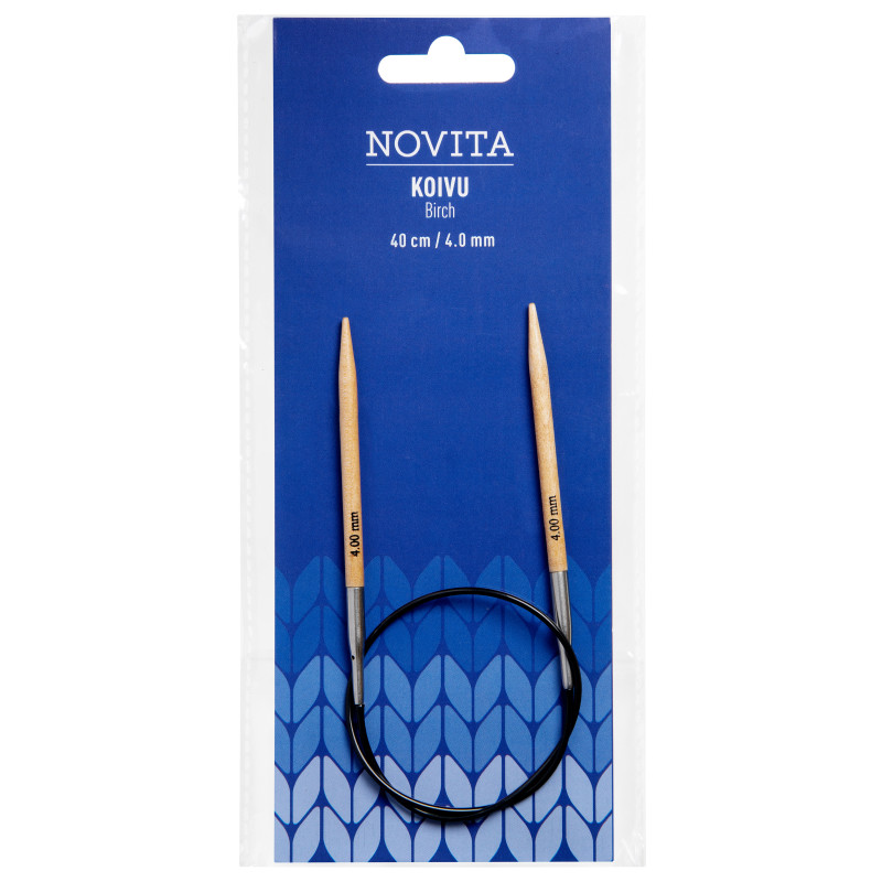 Pyöröpuikot Novita 40 cm 4,0 mm koivu
