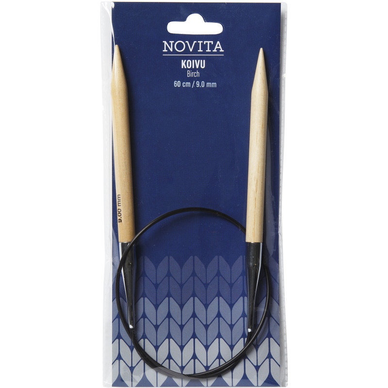 Pyöröpuikot Novita 60 cm 9 mm koivu