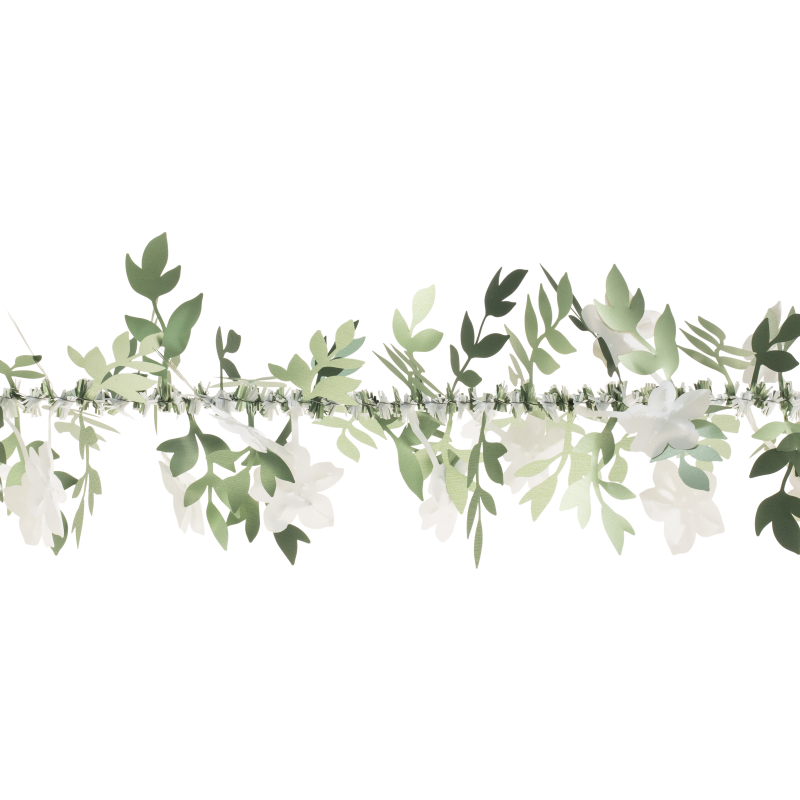 Jouluruusu/visteriapunos Weiste 90 mm x 2 m vihreä/helmiäisvalkoinen