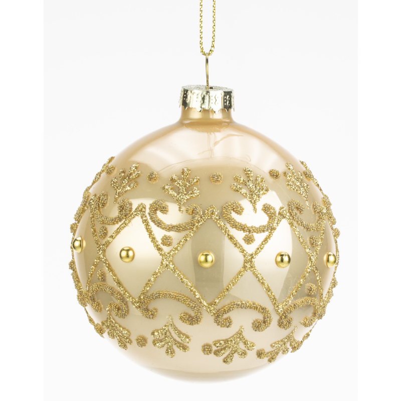 Lasipallo Weiste 8 cm ornamentti