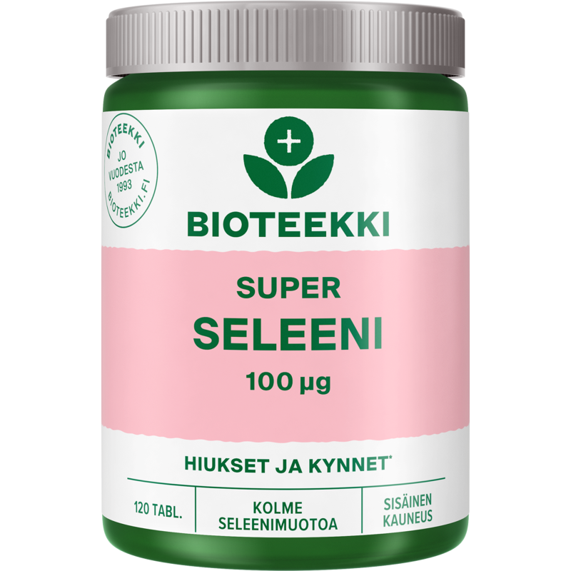 Seleeni Bioteekki 120 kpl Super 100 µg