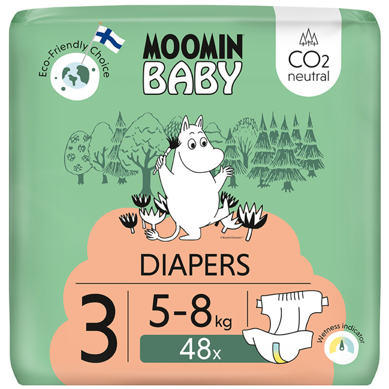 Teippivaippa 48 kpl Muumi Baby 3, 5-8 kg