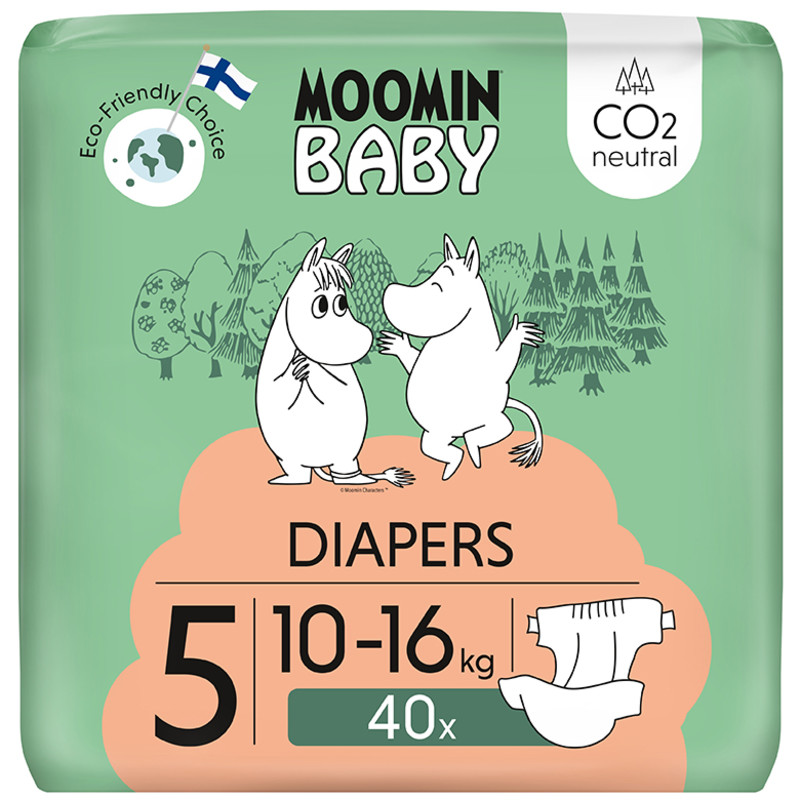 Teippivaippa 40 kpl Muumi Baby 5, 10-16 kg