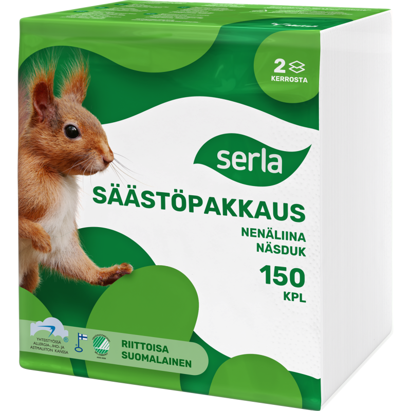 Nenäliina Serla 150 kpl säästöpakkaus