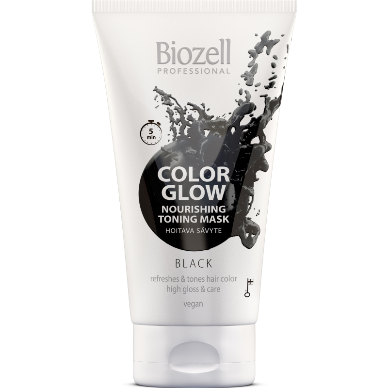 Sävytenaamio Biozell 150 ml Color Glow, Black