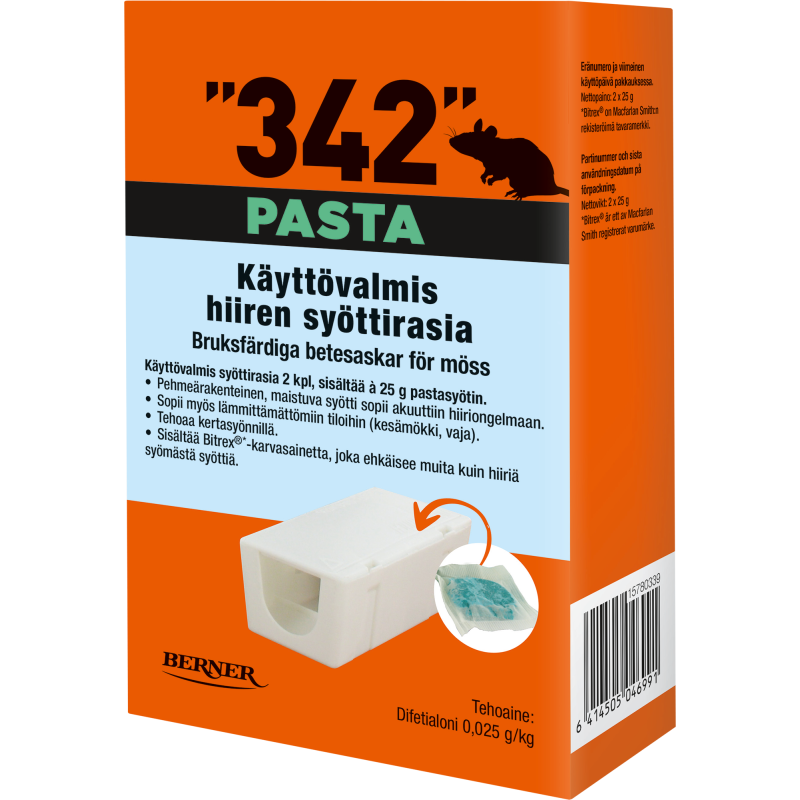 Syöttirasia 342, pastasyötti 2 kpl, à 25 g