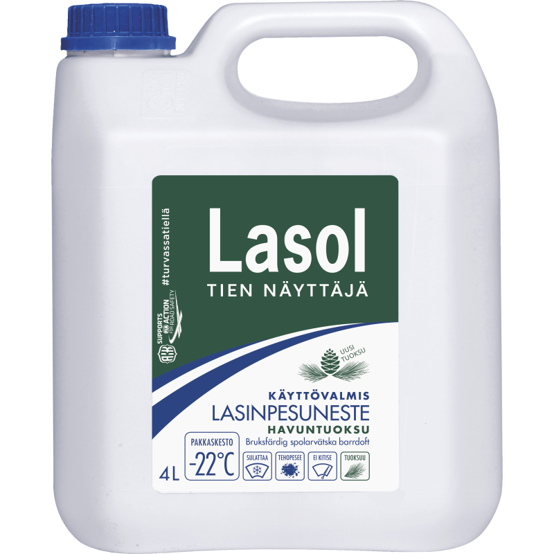 Tuulilasinpesuneste Lasol havuntuoksu -22°C 4 l käyttövalmis