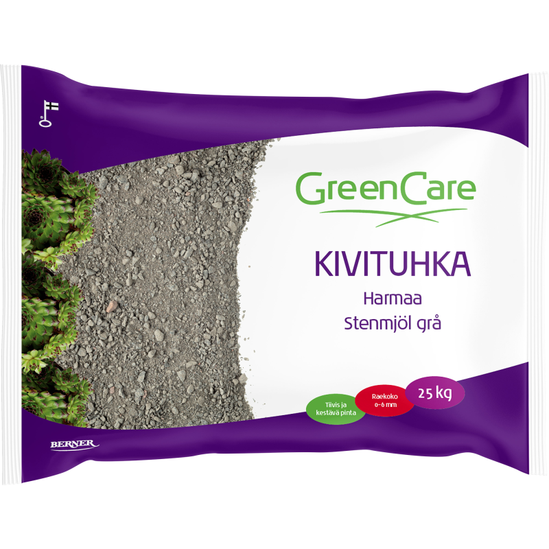 Kivituhka GreenCare 25 kg harmaa, tiivistyvä
