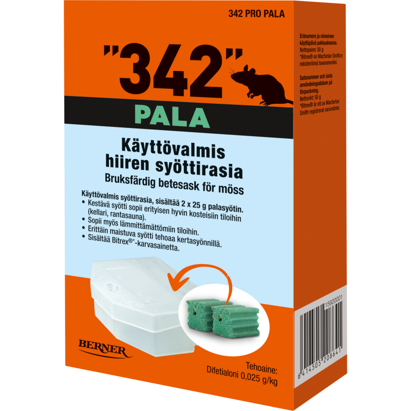 Syöttirasia 342, 50g palasyötti