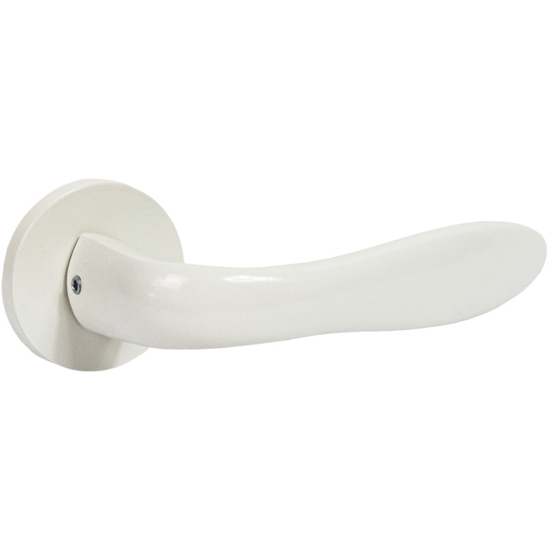 Ulko-ovenpainike Veeti messinkiä, valkoinen