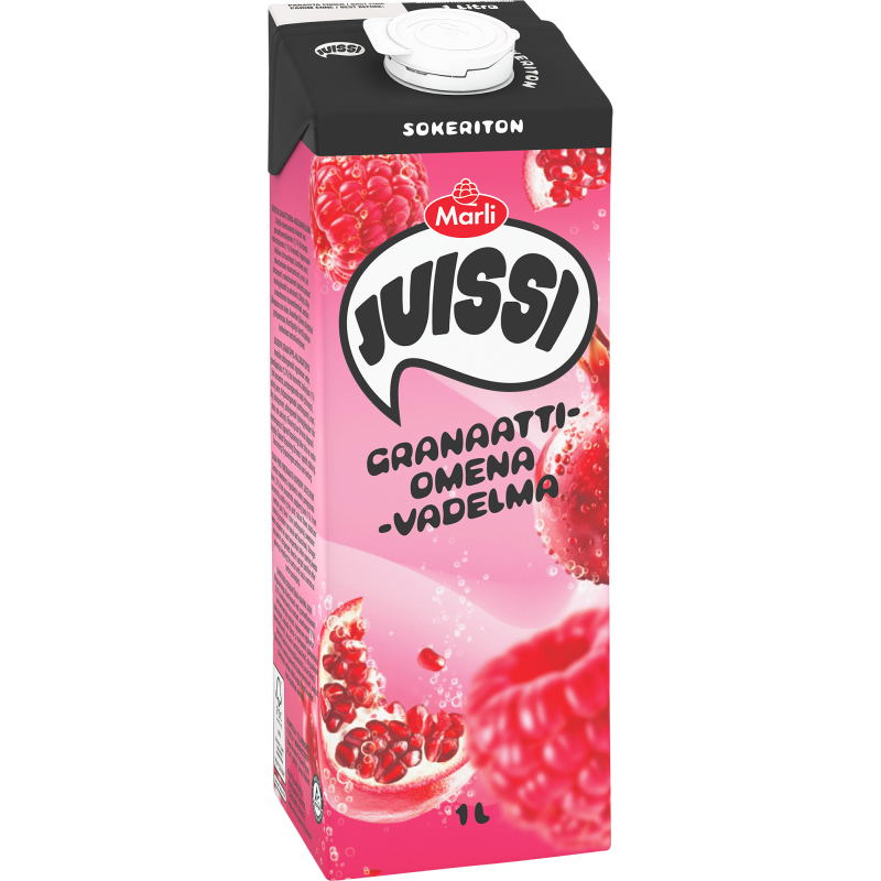 Juissi Marli 1 l Sokeriton Granaattiomena-vadelma