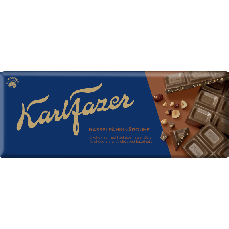 Suklaalevy Karl Fazer 180 g hasselpähkinärouhe