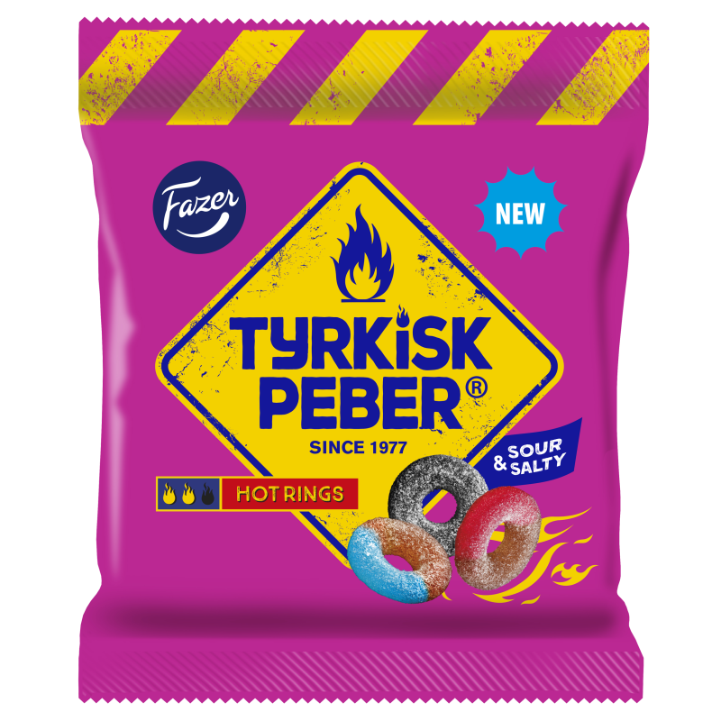 Tyrkisk Peber Fazer 150 g Hot Rings