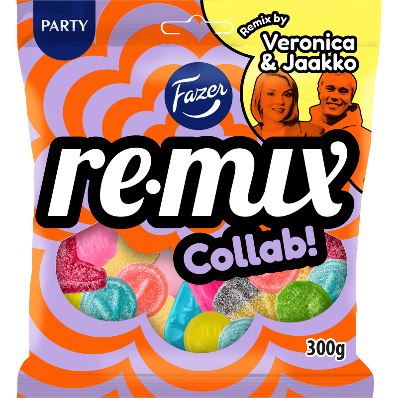 Karkkipussi Fazer 300 g Remix Collab