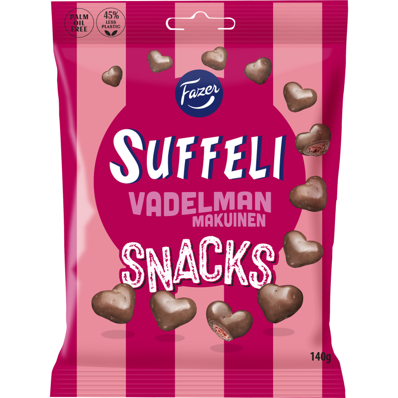 Suffeli Fazer 140 g Snacks vadelman makuinen