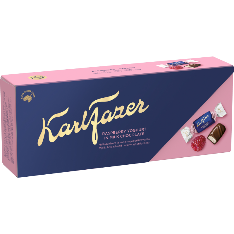 Suklaakonvehti Fazer 250 g vadelmajogurtti