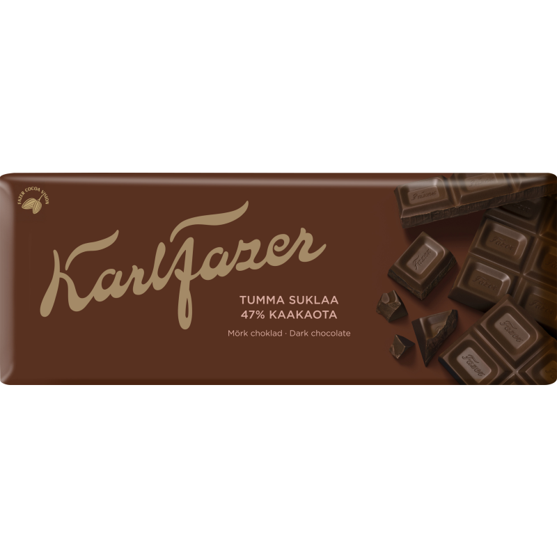 Tumma suklaalevy Karl Fazer 180 g