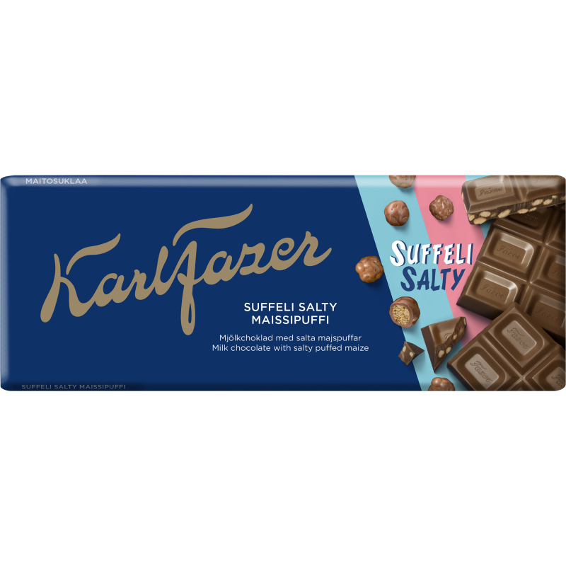 Suklaalevy Karl Fazer 160 g Suffeli Salty Puff