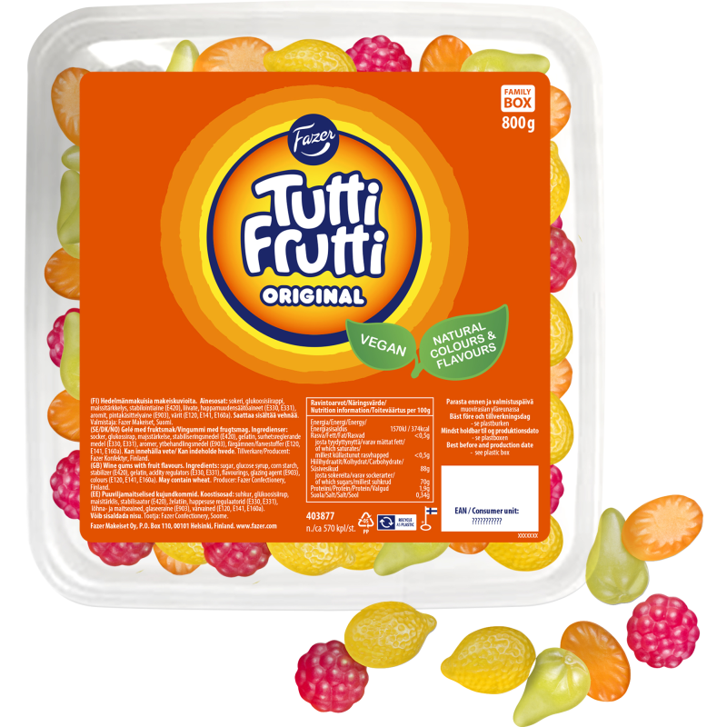 Tutti Frutti Fazer 800 g Original
