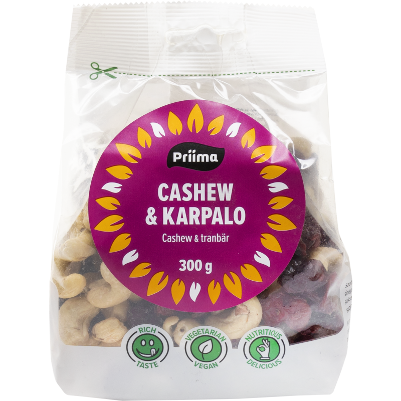 Cashew-karpalosekoitus Priima 300 g