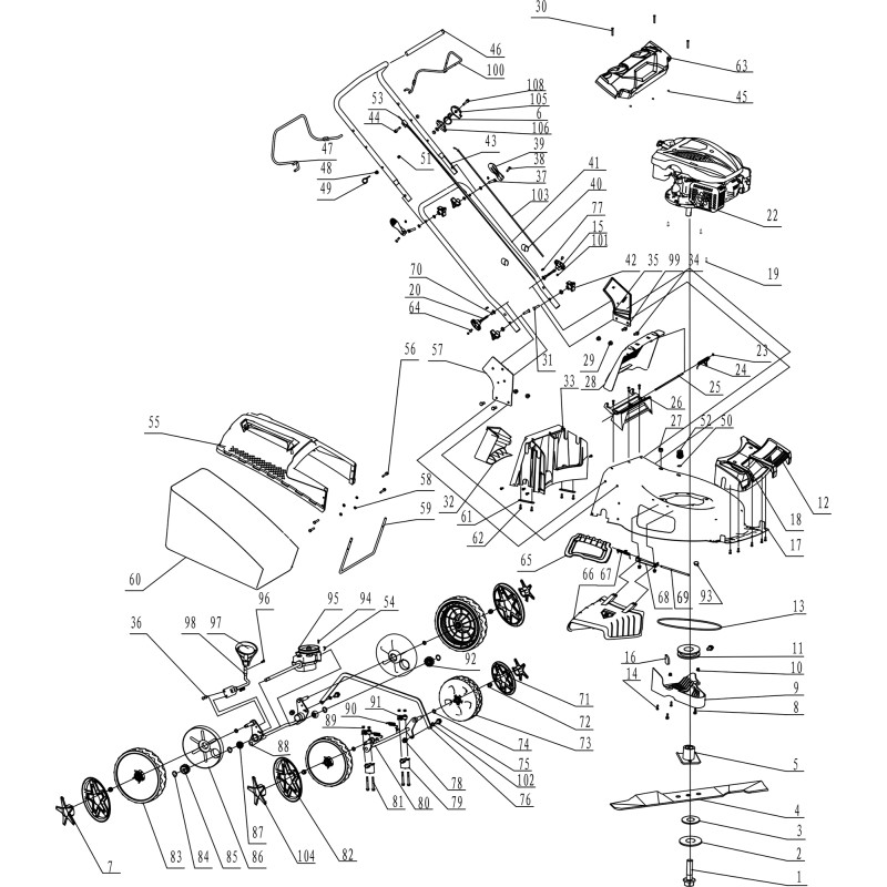 Varaosa 173cc 606353 Rear Wheel Axle