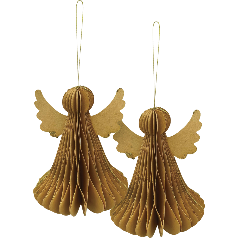 Paperienkeli Kotikulta 2 kpl 7 cm ruskea