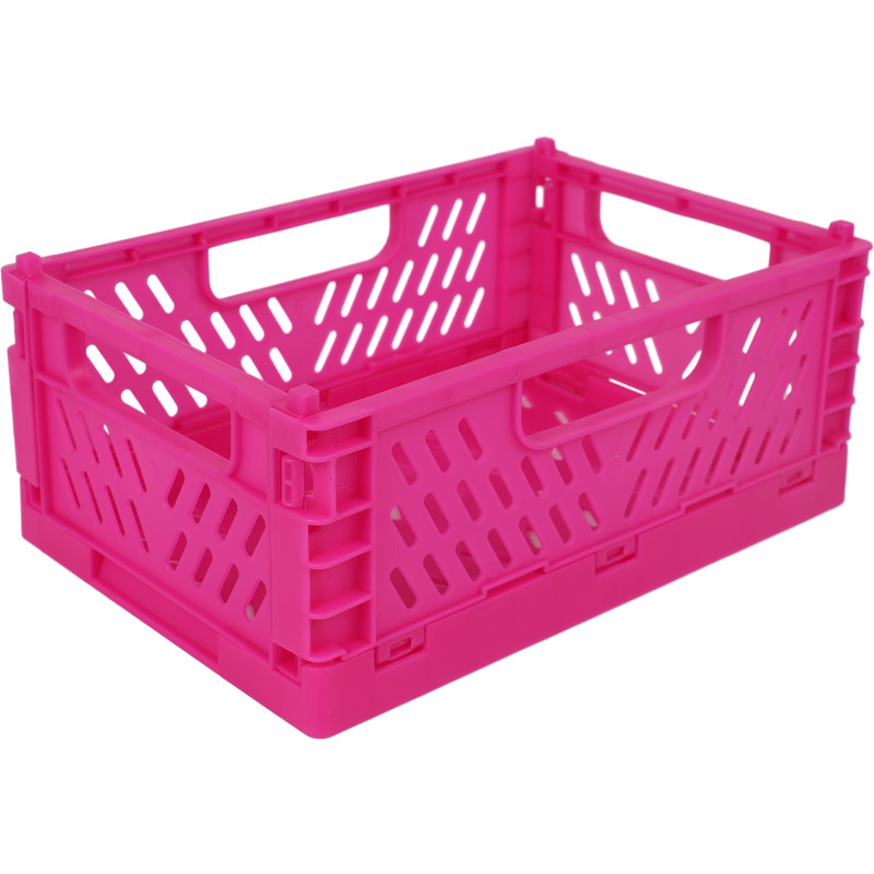 Taitettava kori Miny S 22 x 14,7 x 9,2 cm fuksia