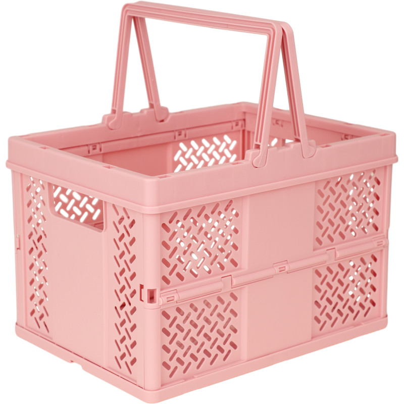 Taitettava kori kahvoilla Miny M roosa