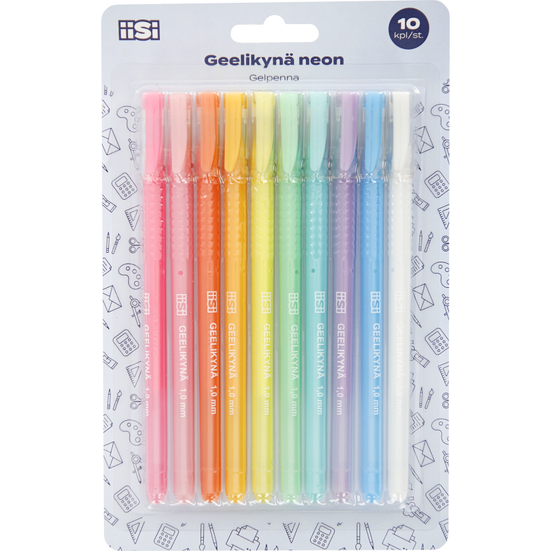 Geelikynä Iisi 10 kpl neon