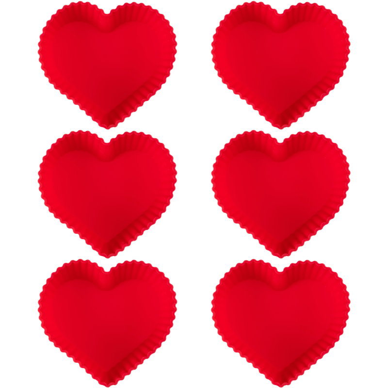 Muffinssikuppi Iloleipuri 6 kpl  Sydämet