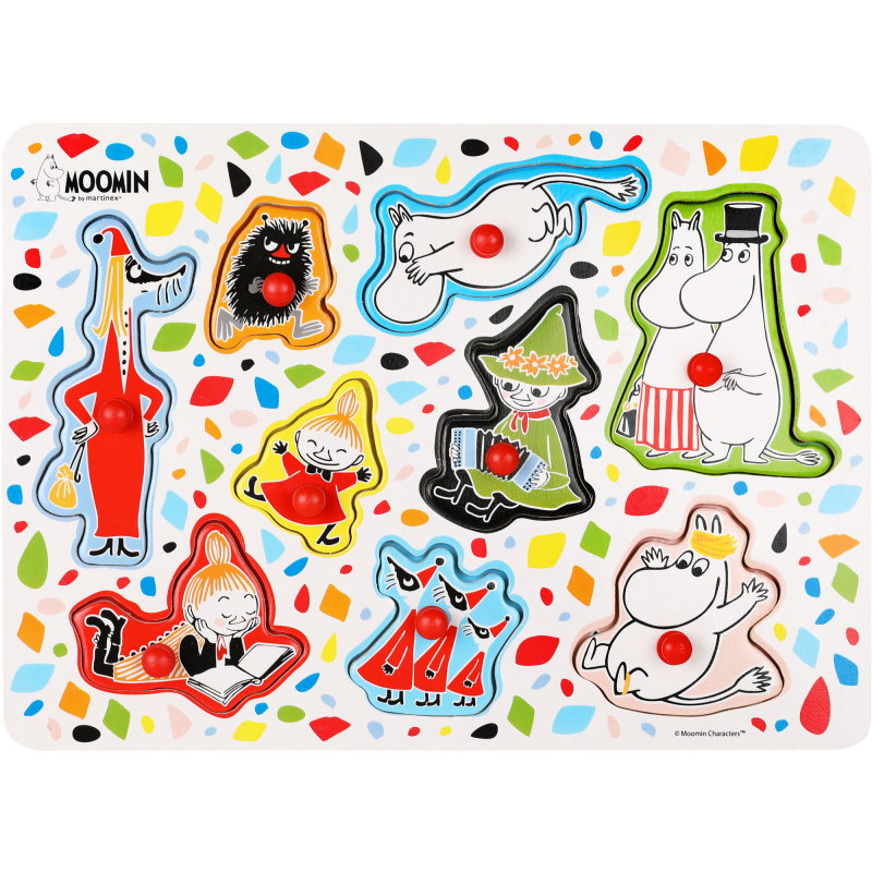 Nuppipalapeli Muumi valkoinen 9 palaa