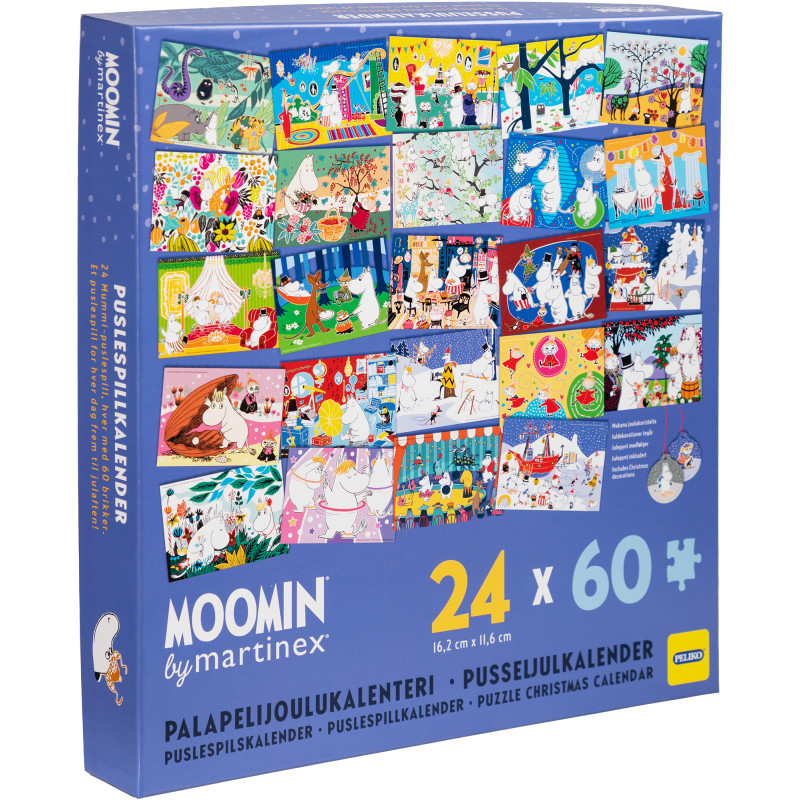 Palapelijoulukalenteri Peliko 24 x 60 palaa Muumi