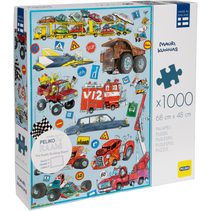 Palapeli Peliko 1000 palaa Kunnas hurjan hauskat autot