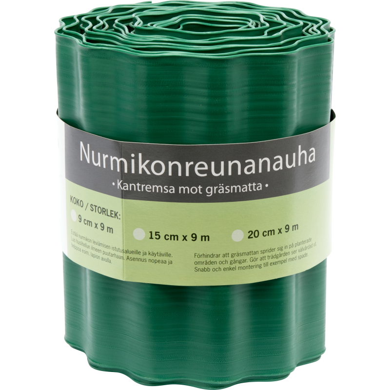 Nurmireunanauha 15 cm x 9 jm, vihreä