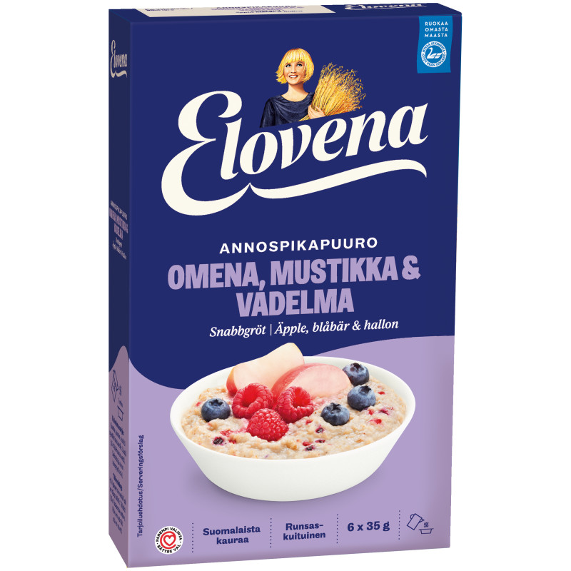 Hetki annospikapuuro 6 kpl 210 g omena-mustikka-vadelma