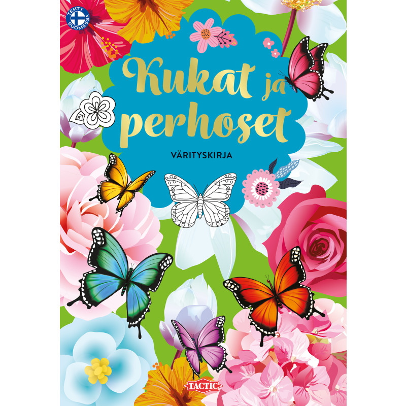 Värityskirja Tactic Kukat ja perhoset