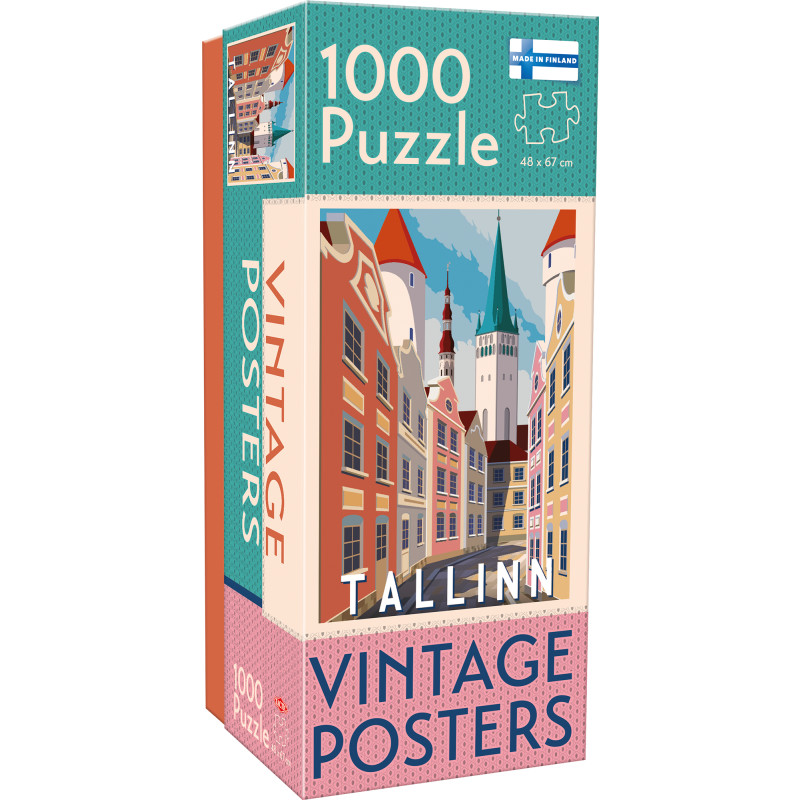 Palapeli Tactic 1000 palaa Vintage Posters Tallinn