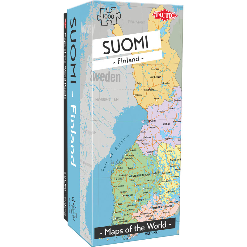 Palapeli Tactic 1000 palaa Maps of the World Finland