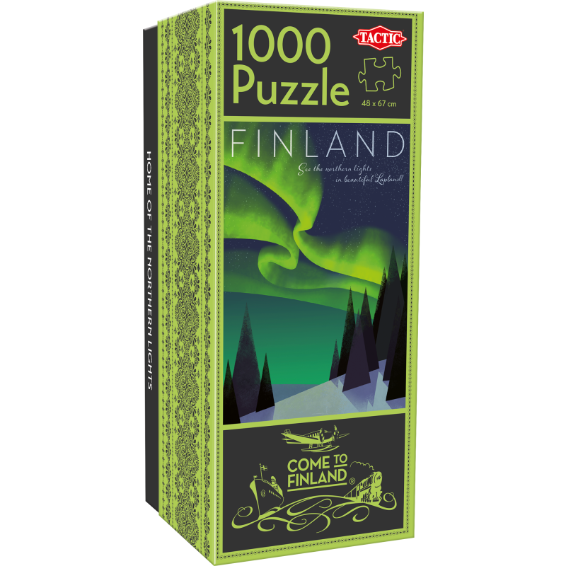 Palapeli Tactic 1000 palaa Come to Finland Northern Lights