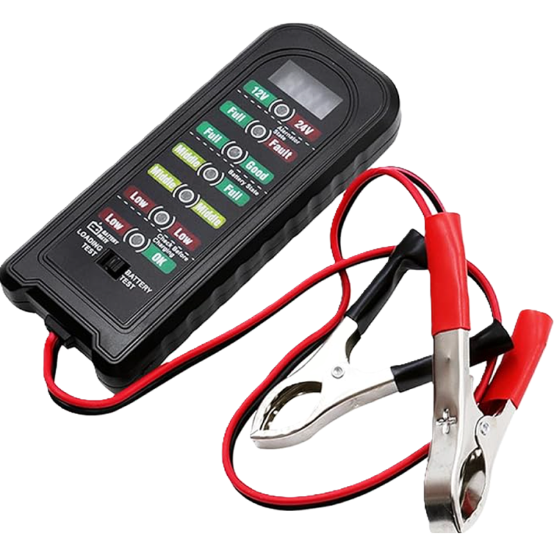 Akkuvolttimittari/järjestelmätesteri 12/24V M+
