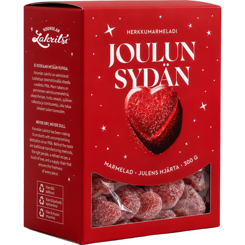 Marmeladi Kouvolan Lakritsi 300 g Joulun sydän