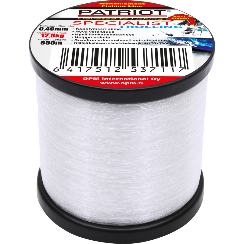 Monofiilisiima Patriot Specialist Trolling 0,40 mm / 600 m